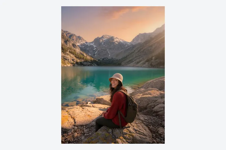 Source photo ready to add a blurred frame in the browser tool