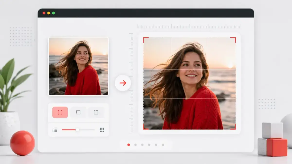 Resize image to 512x512 tool preview showing a source photo converted into an exact square output