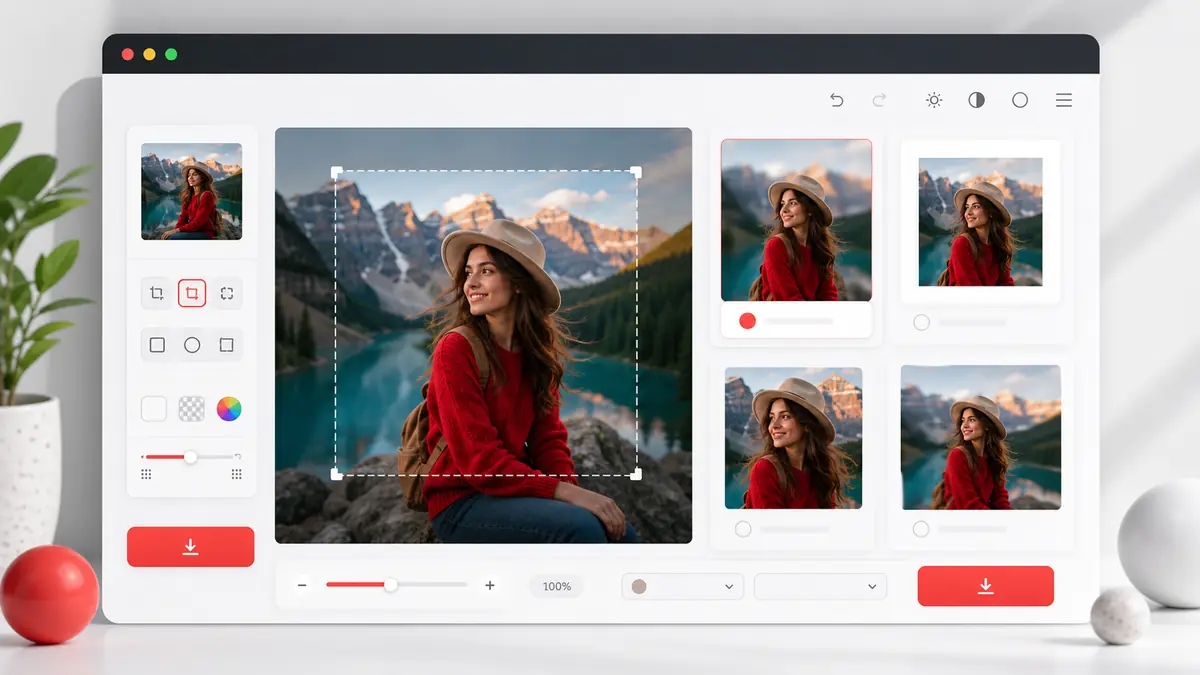 Square Image Generator showing blur, color, crop, and stretch square image modes